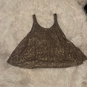 Gold and brown tank
